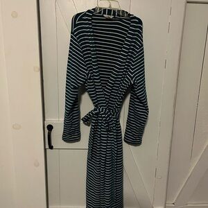 Striped Teal and White LL Bean Robe